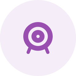 Icon of a target representing long term effectiveness of employee programs and benefits like increased retention.