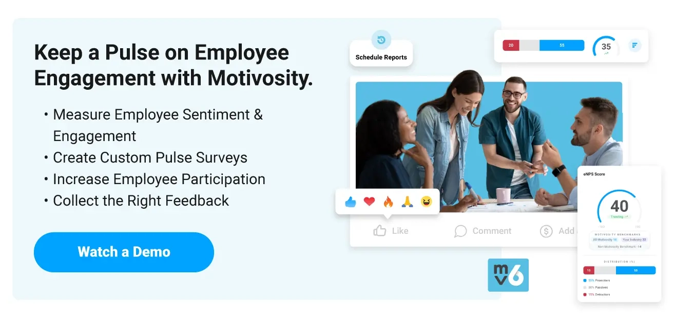 Image of employees interacting and using Motivosity, a recognition, rewards, and employee engagement platform for today's workforce.