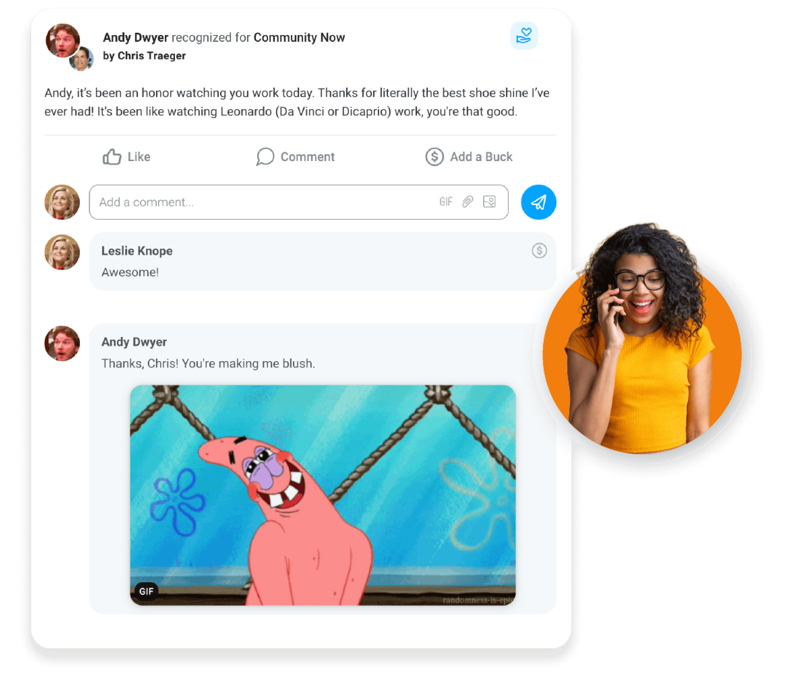 Picture of motivosity logo and product