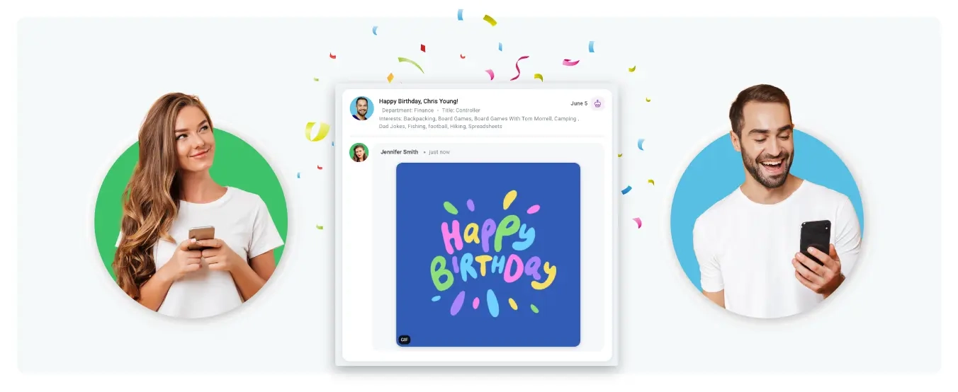 Image of an employee milestone being celebrated in Motivosity to recognize employees.