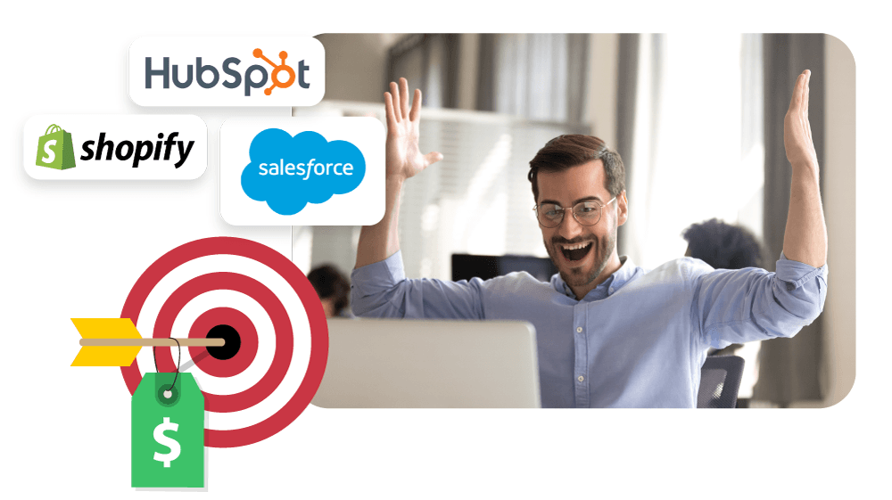 Image of award of money being given with Sales goal hit