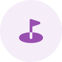 Icon of golfing representing similar things or people talking about one thing.